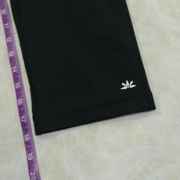 LUKKA Black Pink Accent Cropped Athletic Athleisure Leggings - Picture 5 of 11